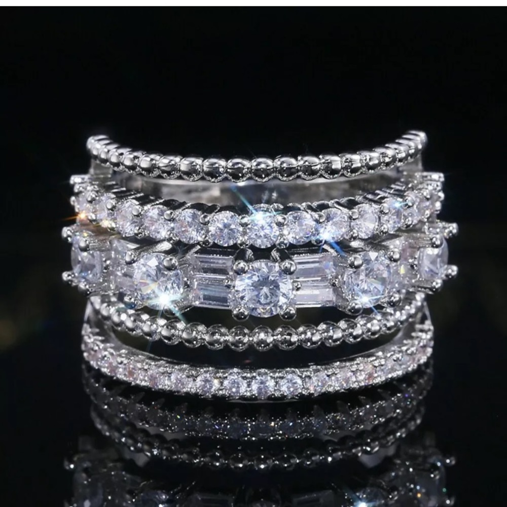 Luxury S925 ring White Sapphire - Picture 9 of 9